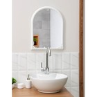 Зеркало в рамке для ванной комнаты, 49.5×39 см, пластик, белый - Фото 8