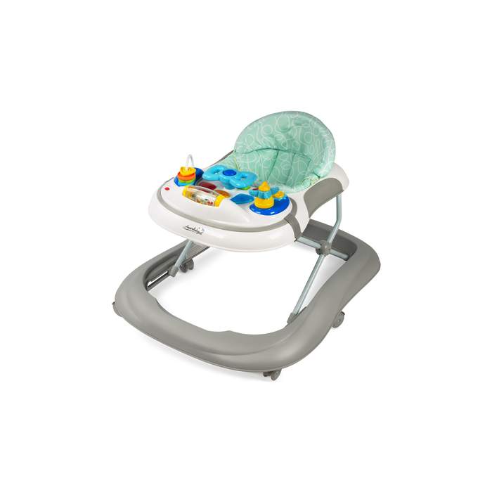 Ходунки детские с электронной игровой панелью Amarobaby Strolling Baby, цвет серый - фото 1890851806