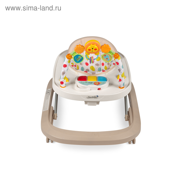 Ходунки детские с электронной игровой панелью Amarobaby Walking Baby, цвет бежевый - Фото 1