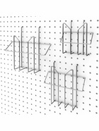 Настенная перфорированная панель ДСП односторонняя 60×0.6×180 см, шаг 2.5 см, белая - Фото 3