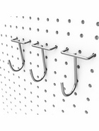 Настенная перфорированная панель ДСП односторонняя 60×0.6×180 см, шаг 2.5 см, белая - Фото 2