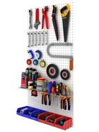 Настенная перфорированная панель ДСП односторонняя 60×0.6×180 см, шаг 2.5 см, белая - Фото 7