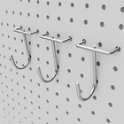 Настенная перфорированная панель ДСП односторонняя 60×0.6×180 см, шаг 2.5 см, серая - Фото 2