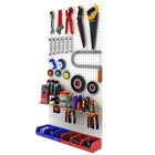 Настенная перфорированная панель ДСП односторонняя 60×0.6×180 см, шаг 2.5 см, серая - Фото 6