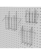 Настенная перфорированная панель ДСП односторонняя 60×0.6×180 см, шаг 2.5 см, серая - Фото 3