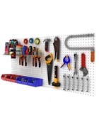 Настенная перфорированная панель ДСП односторонняя 60×0.6×180 см, шаг 2.5 см, серая - Фото 10