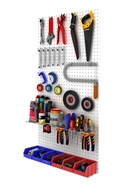 Настенная перфорированная панель ДСП односторонняя 60×0.6×180 см, шаг 2.5 см, серая - Фото 11