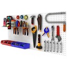 Настенная перфорированная панель ДСП односторонняя 60×0.6×180 см, шаг 2.5 см, серая - Фото 6