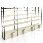 Накопитель пристенного стеллажа с дверками L=965 мм, цвет клён - Фото 2