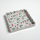 Коробка для кондитерских изделий с PVC крышкой Winter time, 21 × 21 × 3 см - фото 12035097