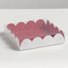 Коробка для кондитерских изделий с PVC крышкой Winter, 13 × 13 × 3 см - Фото 2