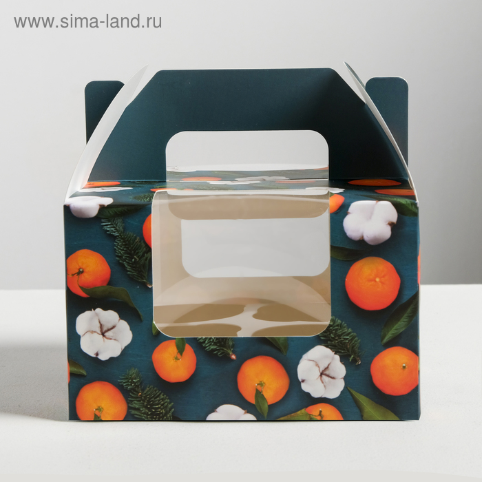 Коробочка для кексов «Счастья», 16 × 16 × 10 см - Фото 1