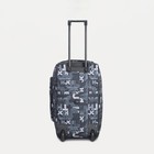 Сумка дорожная на колёсах, отдел на молнии, с увеличением, наружный карман, цвет чёрный - фото 22846262