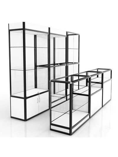 Прилавок из профиля 90×90×50 см, белый