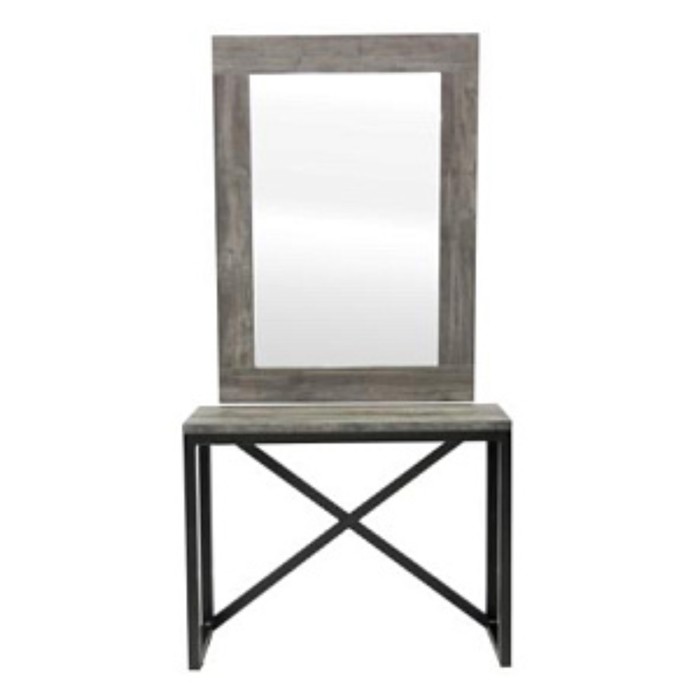 Зеркало «Барбер», цвет серо-коричневый - фото 1907022875