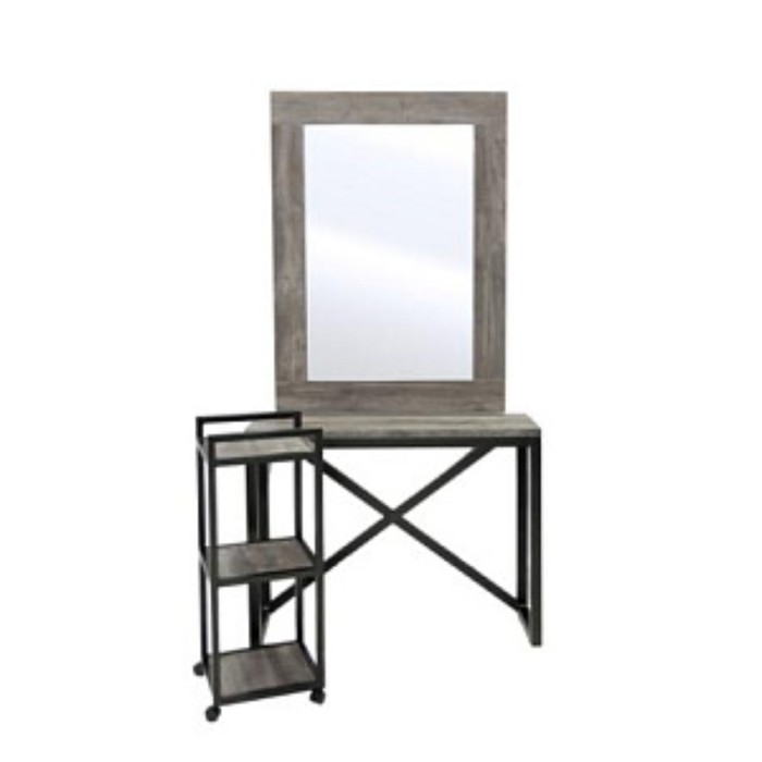 Зеркало «Барбер», цвет серо-коричневый - фото 1907022876