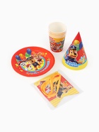 Бумажная посуда «С Днем Рождения!», набор на 6 персон, - фото 809513855