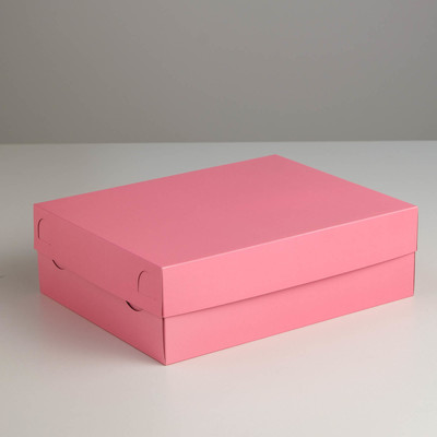 Упаковка на 12 капкейков, розовая, 32,5 х 25,5 х 10 см