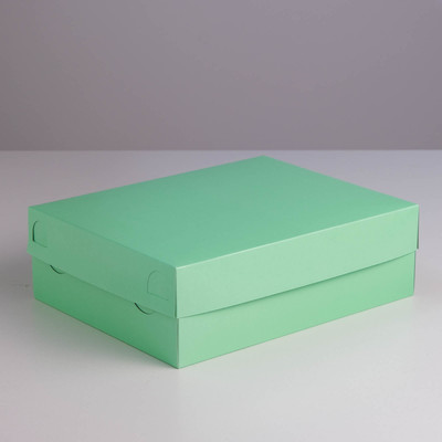 Упаковка на 12 капкейков, зелёная, 32,5 х 25,5 х 10 см