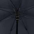 Зонт - трость полуавтоматический «Однотонный», 8 спиц, R = 56 см, цвет тёмно-синий, 1931 - Фото 3