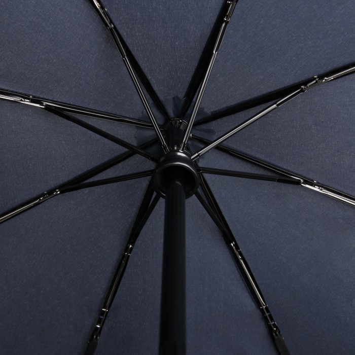 Зонт автоматический «Однотонный», 3 сложения, 8 спиц, R = 51 см, цвет синий - фото 1905573698
