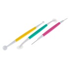 Набор инструментов для лепки из глины, пластилина, пластики, 3 штуки - Фото 3