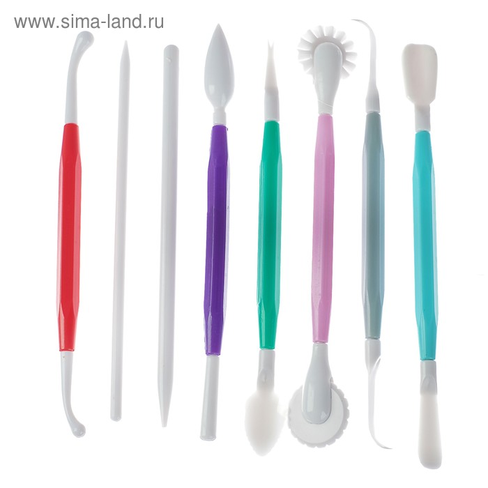 Набор инструментов для лепки, 8 штук - Фото 1