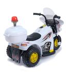 Детский электромобиль «Мотоцикл шерифа», цвет белый - фото 3838659