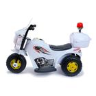 Детский электромобиль «Мотоцикл шерифа», цвет белый - фото 3838663