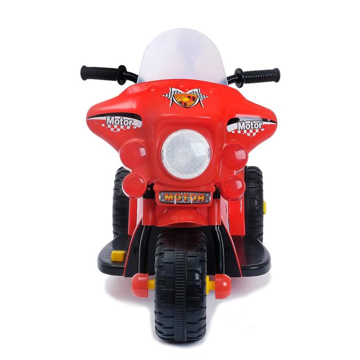 Электромобиль «Мотоцикл шерифа», цвет красный - фото 1907022948