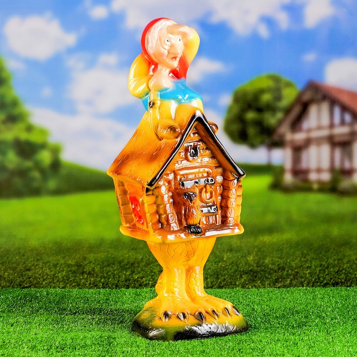 Садовая фигура "Бабка Ежка на избе" - Фото 1