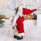 Дед Мороз "В красной шубке, с лесными гостинцами" 16 см - Фото 2