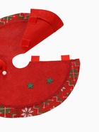 Коврик под ёлку «Мишка в звёздах» d=34 см, красный - Фото 4