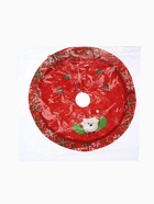 Коврик под ёлку «Мишка в звёздах» d=34 см, красный - фото 57930162
