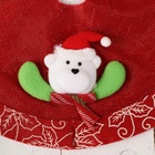 Коврик под ёлку «Мишка в звёздах» d=34 см, красный - фото 57930165