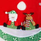 Полянка под ёлку "Дед Мороз и олень" d-58 см, красно-зелёный - Фото 2