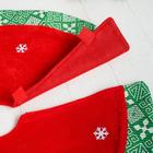 Полянка под ёлку "Дед Мороз и олень" d-58 см, красно-зелёный - Фото 3