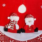 Полянка под ёлку "Дед Мороз и Снеговик" d-57 см красный - Фото 2