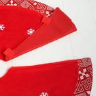 Полянка под ёлку "Дед Мороз и Снеговик" d-57 см красный - Фото 3