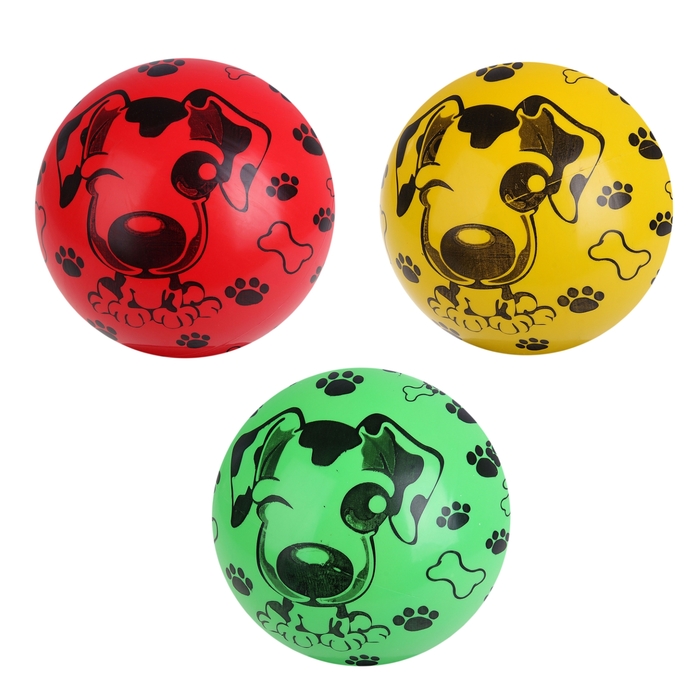 Мяч детский Песик, d=22см 60 гр микс - Фото 1