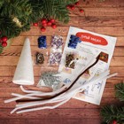 Набор для творчества. Новогодняя игрушка пайетками «Мишка» 14 х 6 х 6 см + 3 цвета пайеток, меховые палочки - Фото 3