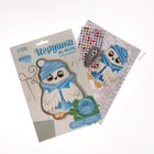 Новогодняя игрушка из фетра «Белая совушка» с термонаклейкой - Фото 3