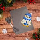Новогодняя игрушка из фетра «Белая совушка» с термонаклейкой - Фото 6