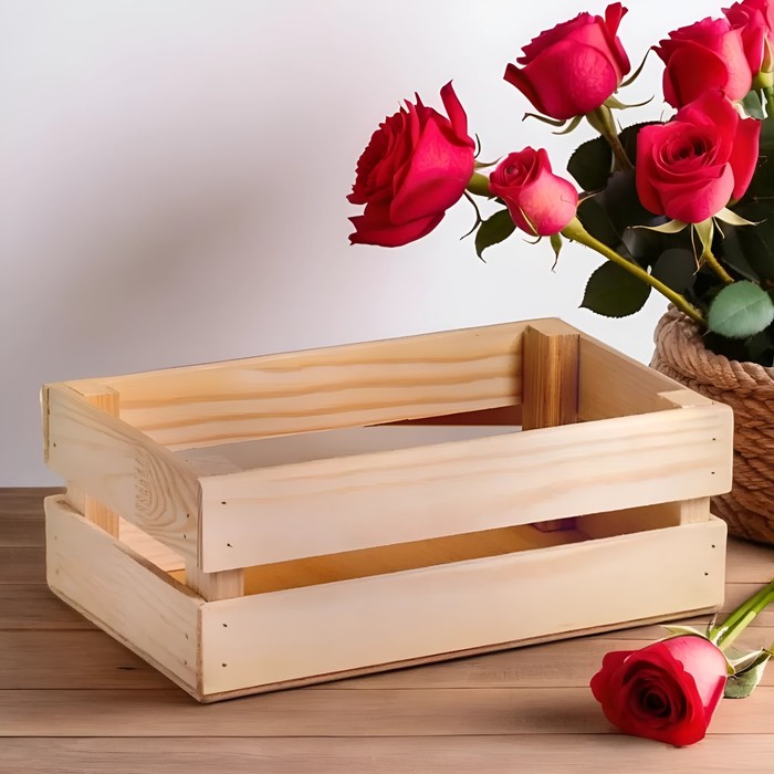 Подарочный ящик «Двушка», 24.5×13.5×9 см, деревянный - Фото 1