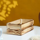 Кашпо деревянное 24.5×13.5×9 см "Двушка Лайт", двухреечное, обжиг Дарим Красиво - Фото 2