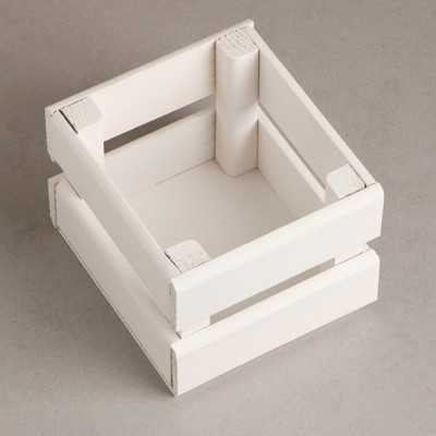 Подарочный ящик «Однушка», 12×11×9 см, деревянный, белый