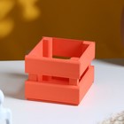 Кашпо деревянное 12×11×9 см "Однушка Лайт", двухреечное, персиковый Дарим Красиво - фото 44082515