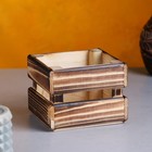 Подарочный ящик «Однушка», 12×11×9 см, деревянный, цвет обожжённое дерево - Фото 1