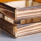 Подарочный ящик «Однушка», 12×11×9 см, деревянный, цвет обожжённое дерево - Фото 3