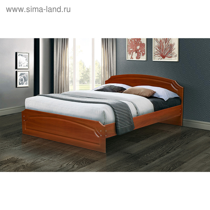 Кровать двойная «Венеция 3», 1200 × 1900 мм, цвет итальянский орех
